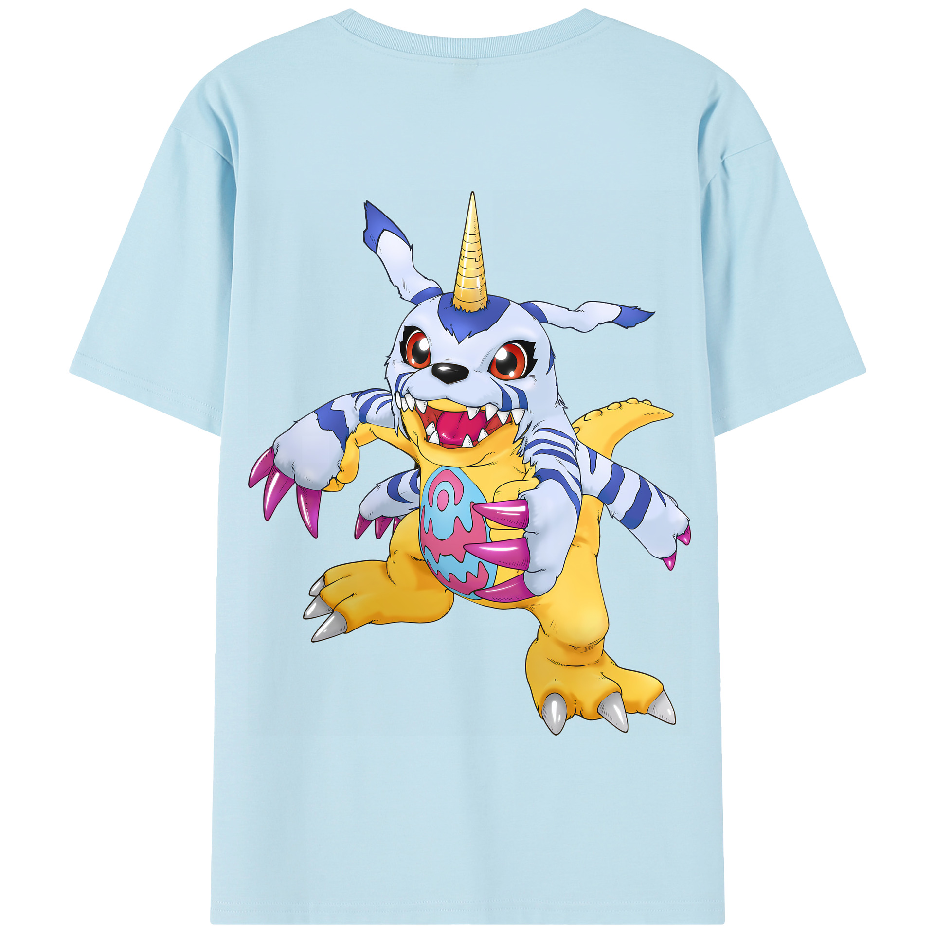 （画像用） Digimon デジタルモンスター/デジモン 綿100％半袖Tシャツ（背面プリント）